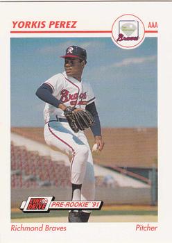 1991 Line Drive AAA #436 Yorkis Perez Front