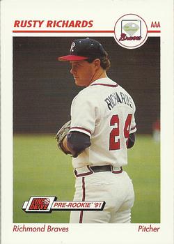 1991 Line Drive AAA #439 Rusty Richards Front