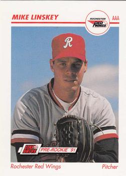 1991 Line Drive AAA #468 Mike Linskey Front