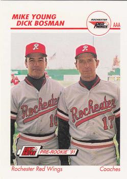 1991 Line Drive AAA #475 Mike Young / Dick Bosman Front
