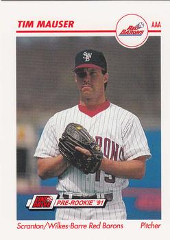 1991 Line Drive AAA #489 Tim Mauser Front