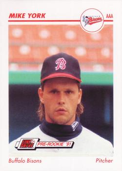 1991 Line Drive AAA #48 Mike York Front
