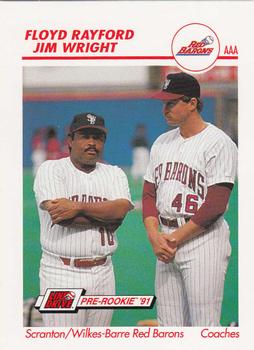 1991 Line Drive AAA #500 Floyd Rayford / Jim Wright Front