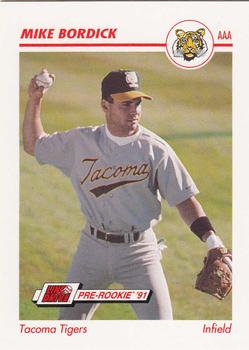1991 Line Drive AAA #527 Mike Bordick Front