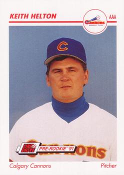 1991 Line Drive AAA #58 Keith Helton Front