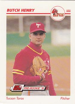 1991 Line Drive AAA #612 Butch Henry Front