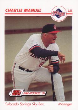 1991 Line Drive AAA #99 Charlie Manuel Front