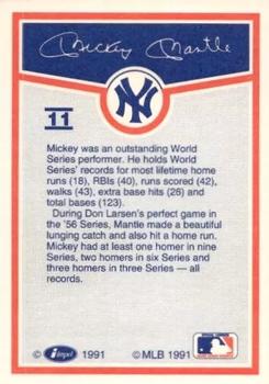 1991 Line Drive Mickey Mantle #11 Mickey Mantle Back