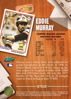 2003 Topps eTopps Classic #ETC22 Eddie Murray Back