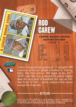 2004 Topps eTopps Classic #ETC46 Rod Carew Back