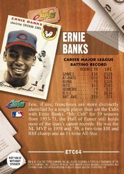 2005 Topps eTopps Classic #ETC64 Ernie Banks Back