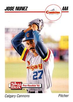 1992 SkyBox AAA #30 Jose Nunez Front