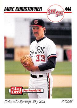 1992 SkyBox AAA #36 Mike Christopher Front