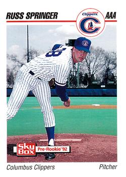 1992 SkyBox AAA #57 Russ Springer Front