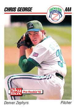 1992 SkyBox AAA #62 Chris George Front