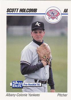 1992 SkyBox Team Sets AA #11 Scott Holcomb Front