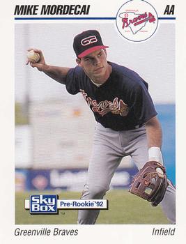 1992 SkyBox Team Sets AA #241 Mike Mordecai Front