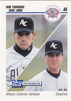 1992 SkyBox Team Sets AA #25 Rob Thomson / Dave Jorn Front