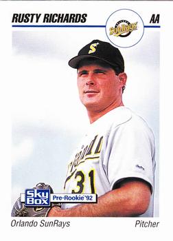 1992 SkyBox Team Sets AA #518 Rusty Richards Front