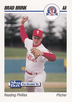 1992 SkyBox Team Sets AA #527 Brad Brink Front