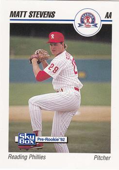 1992 SkyBox Team Sets AA #543 Matt Stevens Front