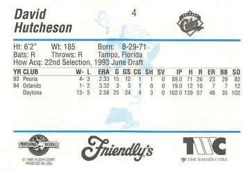 1995 Fleer ProCards #4 David Hutcheson Back