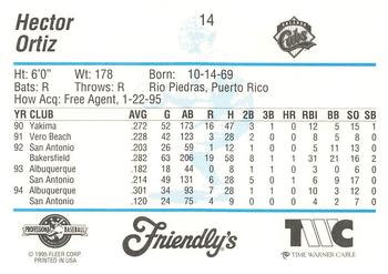 1995 Fleer ProCards #14 Hector Ortiz Back