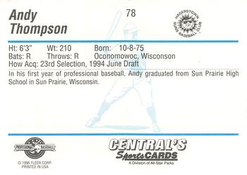 1995 Fleer ProCards #78 Andy Thompson Back
