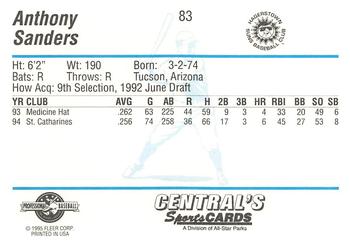 1995 Fleer ProCards #83 Anthony Sanders Back