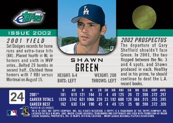 2002 Topps eTopps #24 Shawn Green Back