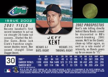2002 Topps eTopps #30 Jeff Kent Back