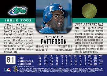 2002 Topps eTopps #81 Corey Patterson Back