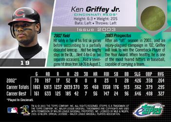 2003 Topps eTopps #19 Ken Griffey Jr. Back