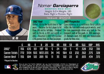 2003 Topps eTopps #28 Nomar Garciaparra Back