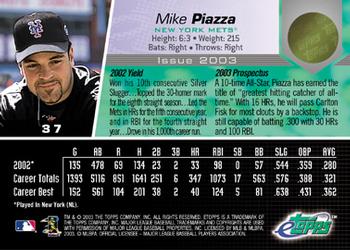 2003 Topps eTopps #37 Mike Piazza Back