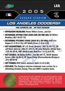 2005 Topps eTopps #15 Los Angeles Dodgers Back