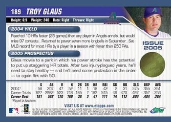 2005 Topps eTopps #189 Troy Glaus Back