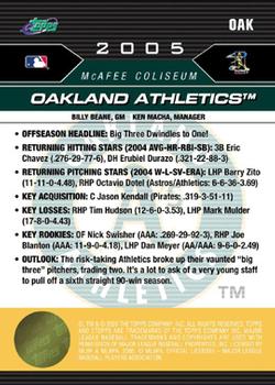 2005 Topps eTopps #20 Oakland Athletics Back