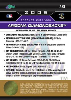 2005 Topps eTopps #2 Arizona Diamondbacks Back