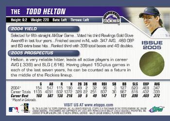 2005 Topps eTopps #89 Todd Helton Back