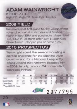 2010 Topps eTopps #29 Adam Wainwright Back