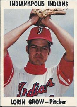 1976 Indianapolis Indians #14 Lorin Grow Front