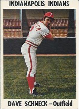 1976 Indianapolis Indians #15 Dave Schneck Front