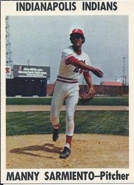 1976 Indianapolis Indians #16 Manny Sarmiento Front