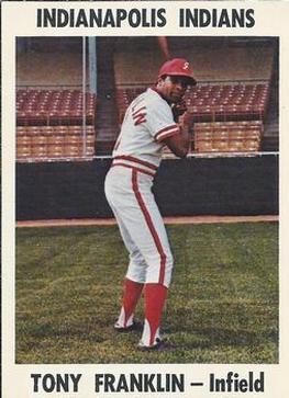 1976 Indianapolis Indians #23 Tony Franklin Front