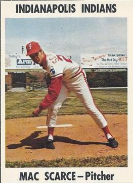 1976 Indianapolis Indians #24 Mac Scarce Front