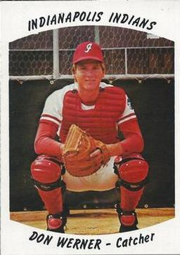 1977 Indianapolis Indians #8 Don Werner Front