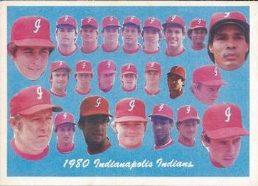 1980 Indianapolis Indians #1 Team Photo Front