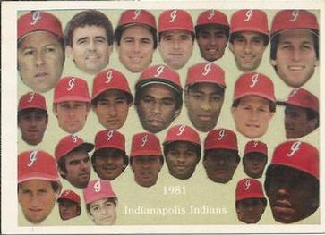 1981 Indianapolis Indians #1 Team Photo Front