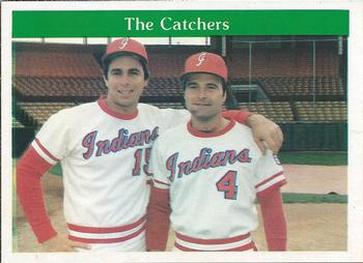 1981 Indianapolis Indians #30 Catchers (Dave Van Gorder / Greg Mahlberg) Front